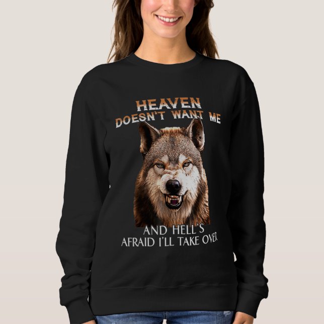 Varg Haven vill inte ha mig och Hells Afraid T Shirt (Framsida)