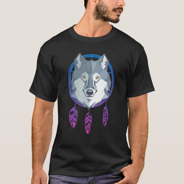 Varg Head Animal T Shirt (Framsida)