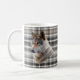 Varg Head Cabin Mountain Grått Play Rustic Kaffemugg