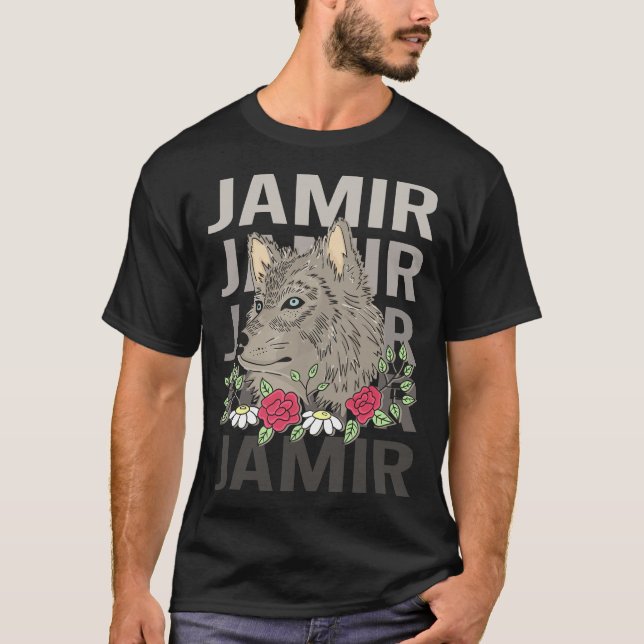 Varg Head - Jamir Namn T Shirt (Framsida)