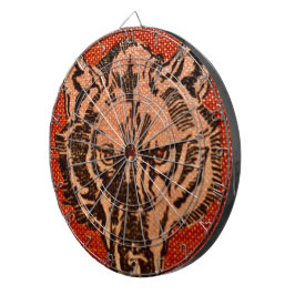 Varg Head på Red Dartboard Darttavla