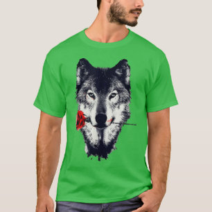 Varg Holding Ro varg älskare manar kvinnogåva från T Shirt