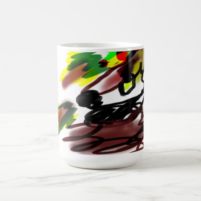 Varg hösten ansikte kaffemugg (Center)