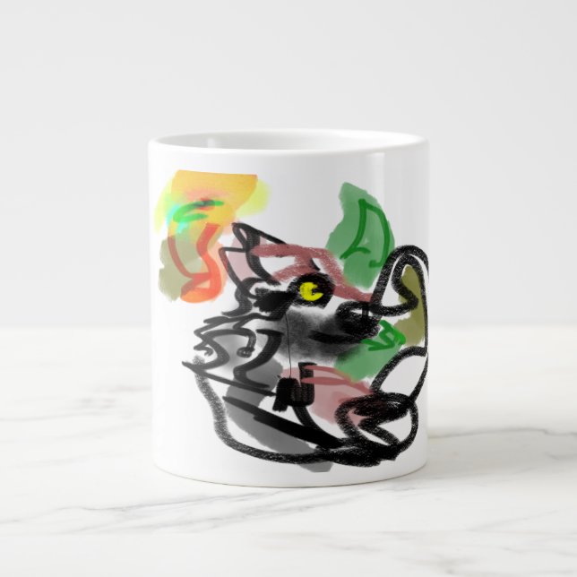 Varg höstlöpare  jumbo mugg (Framsidan)