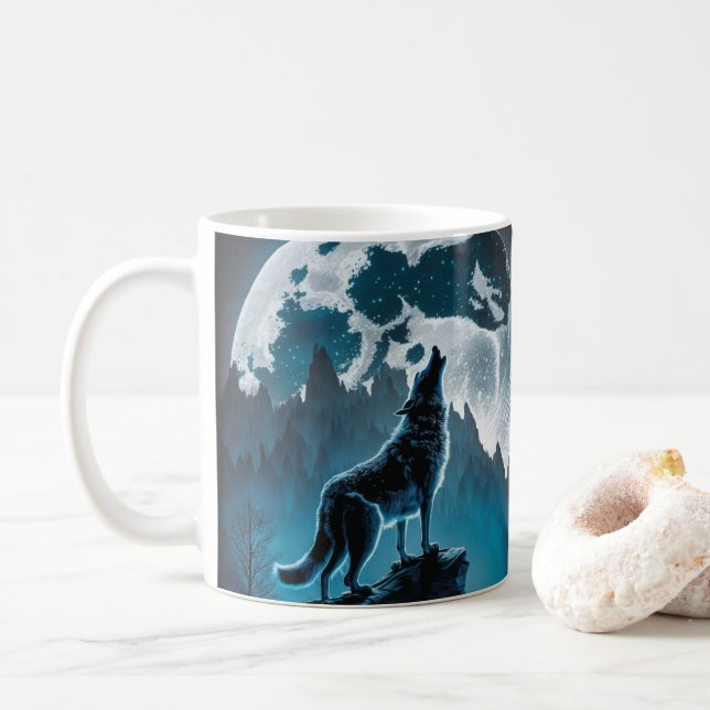 Varg Howling Coffee Mugg (Med munk)