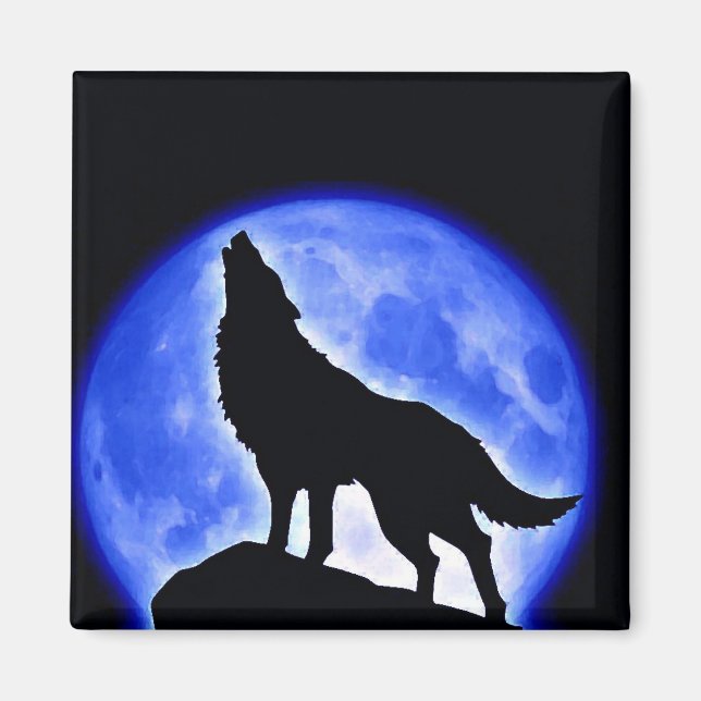 Varg Howling i Måne Magnet (Framsidan)