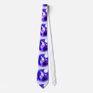Varg Howling i Måne Neck Tie Slips