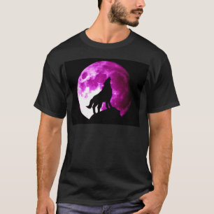 Varg Howling i Måne T Shirt
