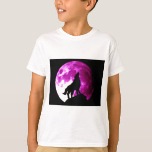 Varg Howling i Måne T Shirt