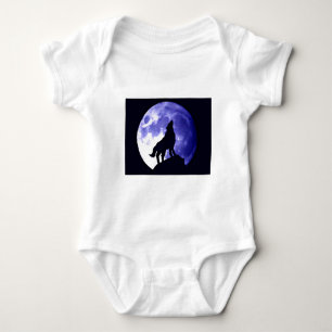 Varg Howling i Måne Tee Shirt