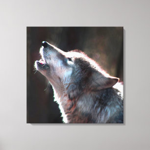 Varg Howling Lone Varg Canvastryck
