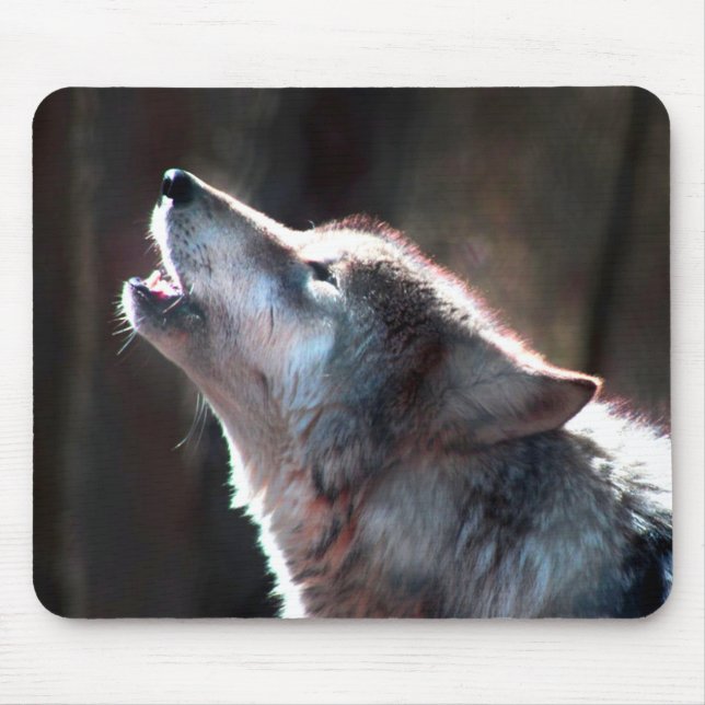 Varg Howling Lone Varg Musmatta (Framsidan)