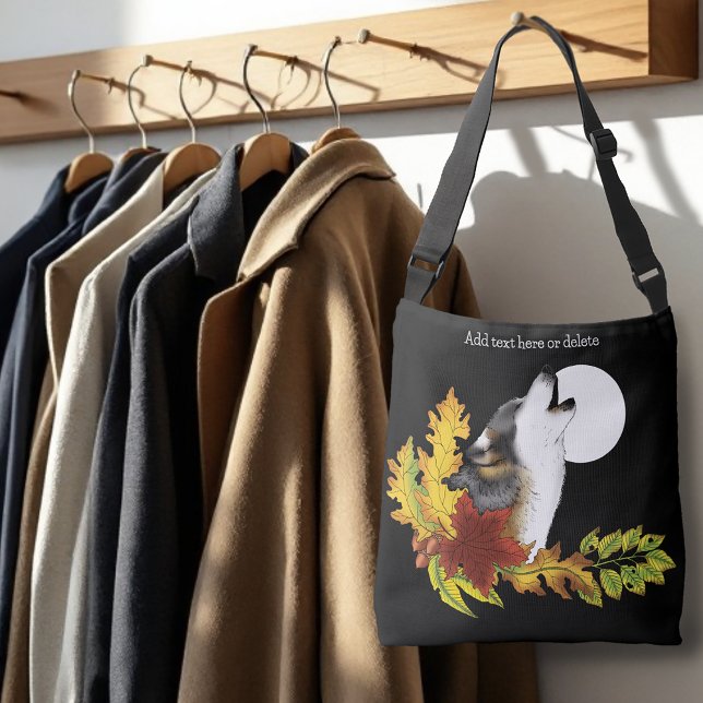 Varg Howling Måne Axelväska (Skapare uppladdad)