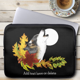 Varg Howling Måne Laptop Fodral