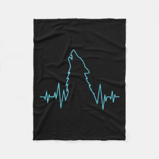 Varg Howling Pulse Hjärtslag Vargar Costume Animal Fleecefilt