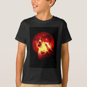 Varg Howling vid Red Night T-shirt