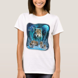 Varg Howling vid Vargarna vid Måne Vilda djur Wolf T Shirt