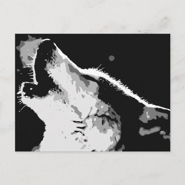 Varg Howling Vykort (Framsida)