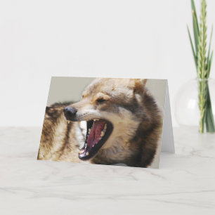 Varg huggtänder helgkort