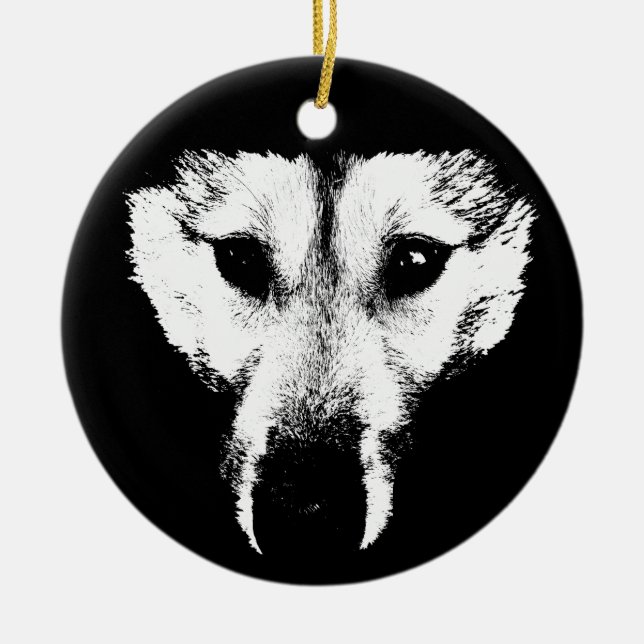 Varg Hund för Varg för ornament Keepsaki-Hund (Framsidan)