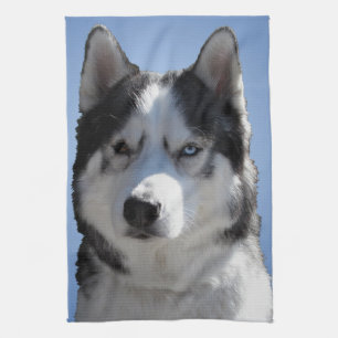 Varg Hund Handduk Husky Malamute Tekandduk Kökshandduk