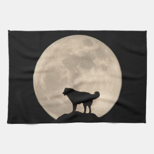 Varg Hund Towel Sled Hund älskare Art Tea Towel De Kökshandduk