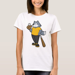 Varg i Baseball med Baseball fladdermus T Shirt