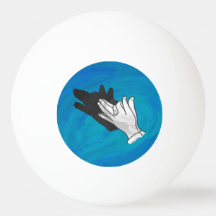 Varg i blått pingisboll