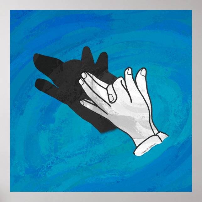 Varg i blått poster (Framsidan)