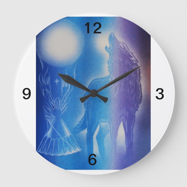 Varg i dimman stor klocka (Framsida)