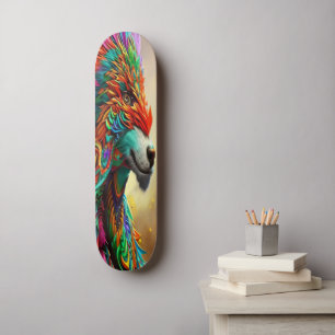 Varg i en luddmask, Digital Art Design Mini Skateboard Bräda 18,5 Cm
