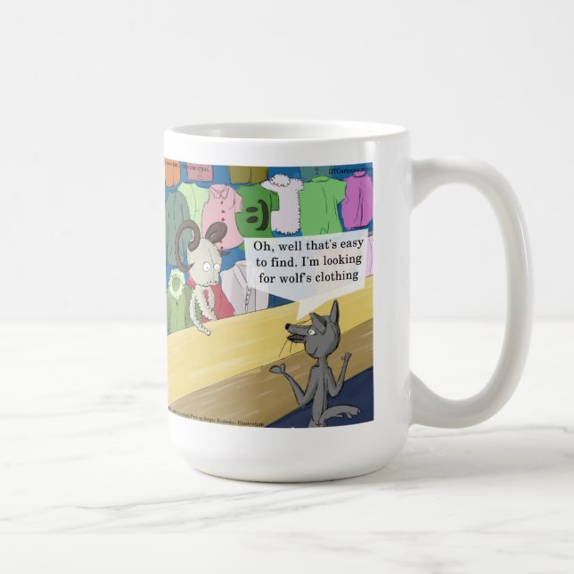 Varg i fårakläder Roligt Kaffemugg (Höger)