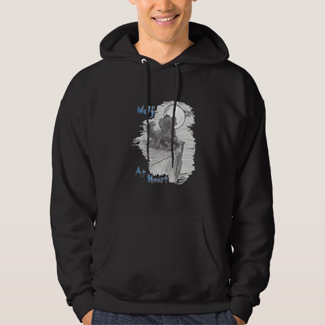 Varg i hjärtat hoodie (Framsida)