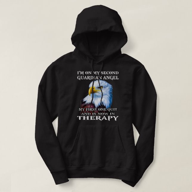 Varg I på min andra skyddsglasruta min första ett Hoodie (Design framsida)