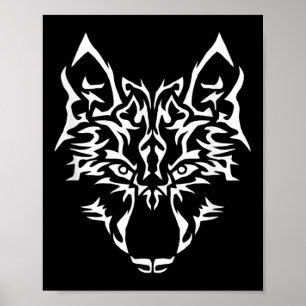 Varg I Predator Mystic Hund Tattoo Gift Poster