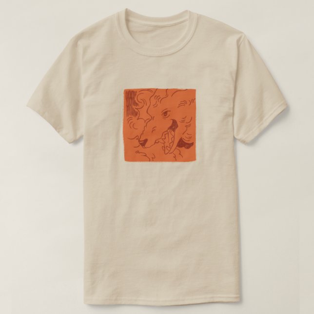 varg i rött t shirt (Design framsida)