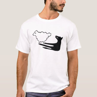 Varg, i sheeps att bekläda t shirt