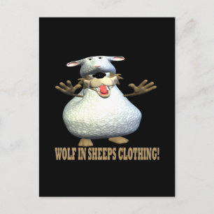 Varg i Sheets Clothing Vykort