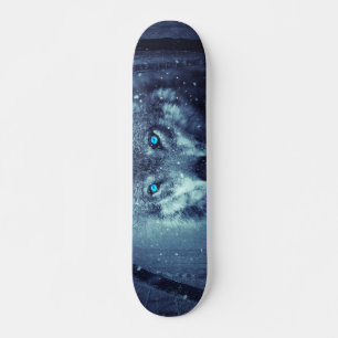Varg i Skateboard Snö