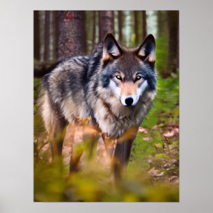 Varg i skogen poster