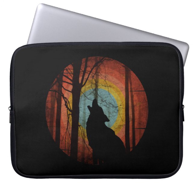 VARG I SKOGEN SKOG LAPTOP FODRAL (Framsidan)