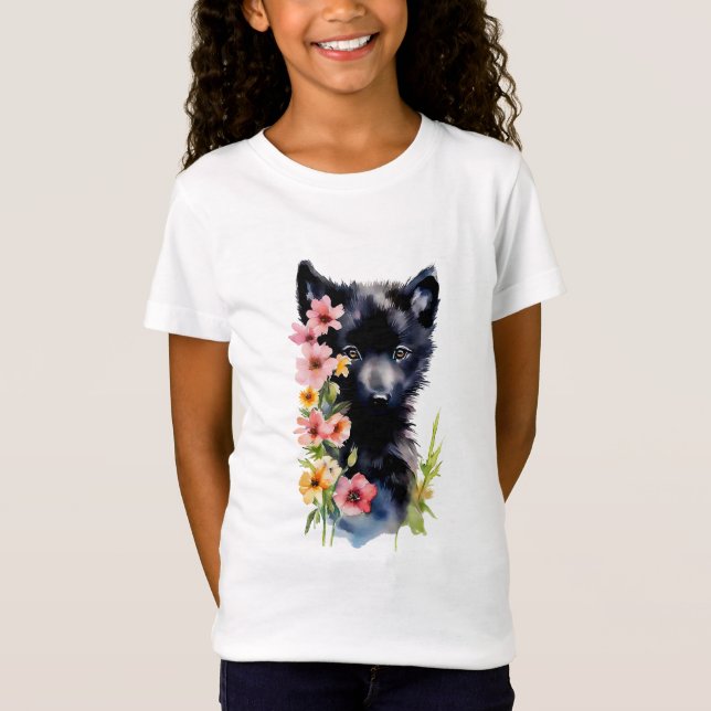 Varg i Svarta Baby, unge T Shirt (Framsida)
