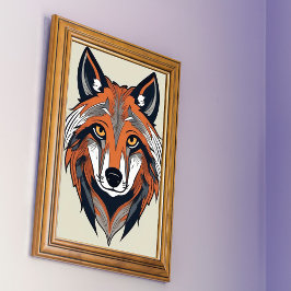 Varg - illustration av förenklad Snyggt Poster
