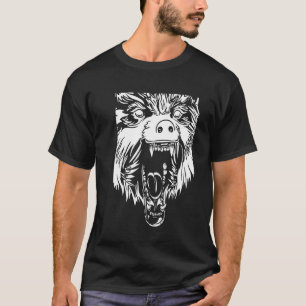 Varg Illustration Black Art Modern Trendig T Shirt
