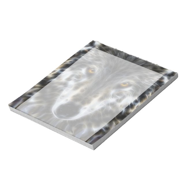 Varg Inspirational Graphic Porträtt Anteckningsblock (Roterad)