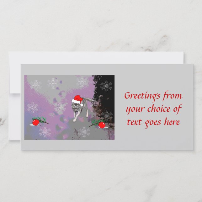 Varg jul julkort (Framsida)