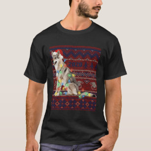 Varg jul Ljus Ugly Sweater Goat Älskare Gift T Shirt