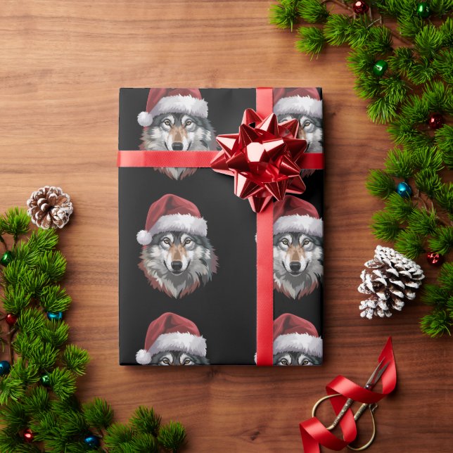 Varg jul rolig julpresent djurälskare  presentpapper (Julgåva)