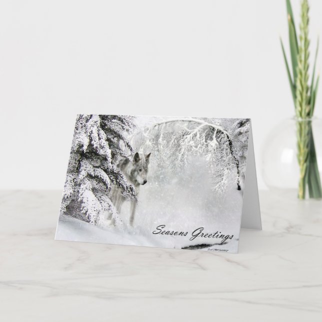 varg-julkort helgkort (Framsida)