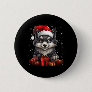 Varg jultomte hatt jul snö Xmas Pyjamas Knapp